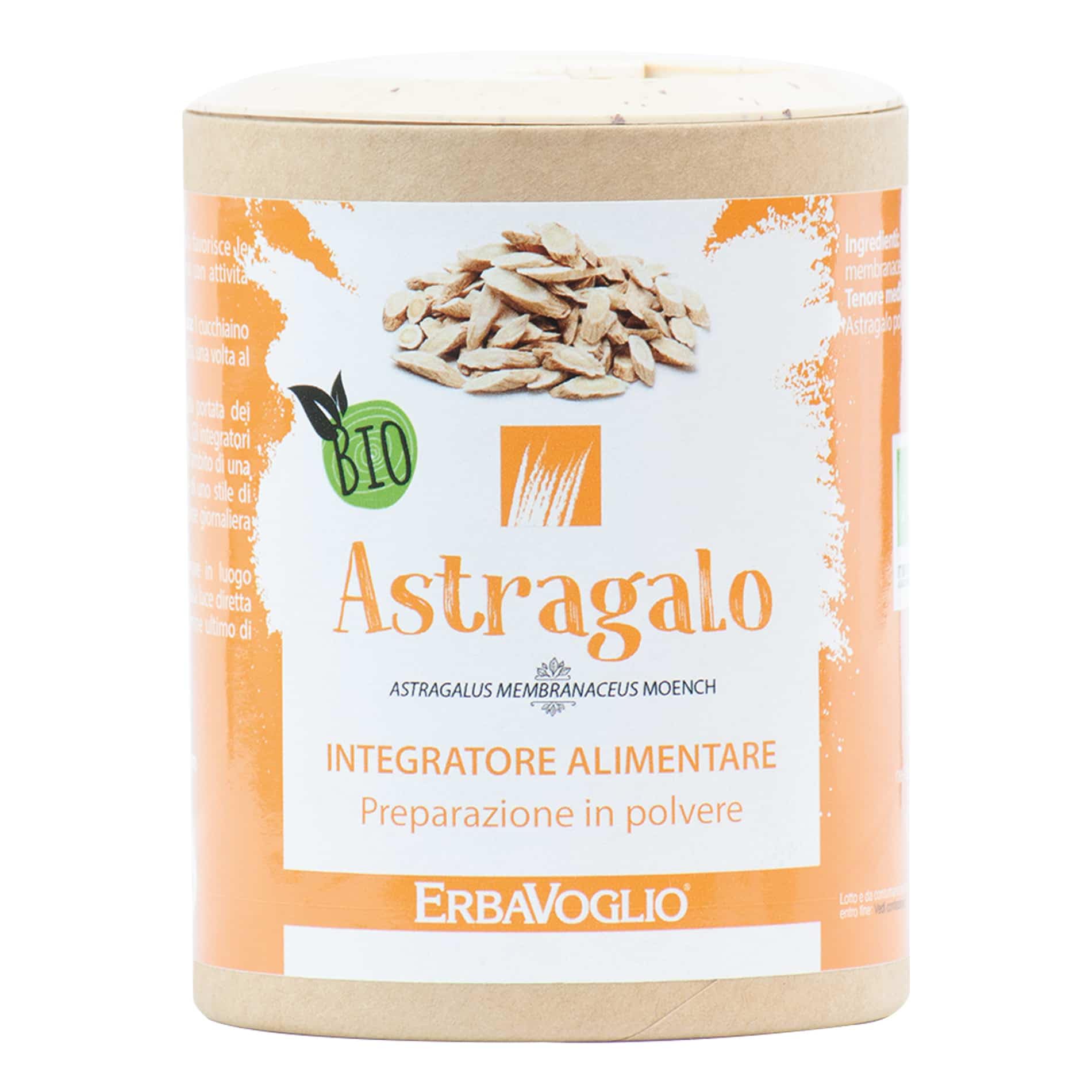 Erbavoglio Polvere di Astragalo Bio - 100 g - Integratore alimentare biologico - Rimedio tonico antinvecchiamento, aumenta stamina ed energia potenziando le difese immunitarie.