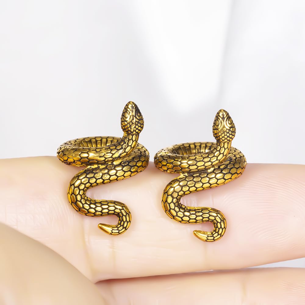 Vankula Orecchio Pesi Orecchino Flesh tunnel Ear Weights Hangers Serpente Acciaio Inossidabile per Uomo Donna Orecchino Piercing Allungato Gioielli 3 mm