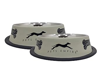 Royale Dog Stainless Steel Dog Feeding Bowl, Grey Colour, Medium - 700ml (Buy 1 Get 1 Free)