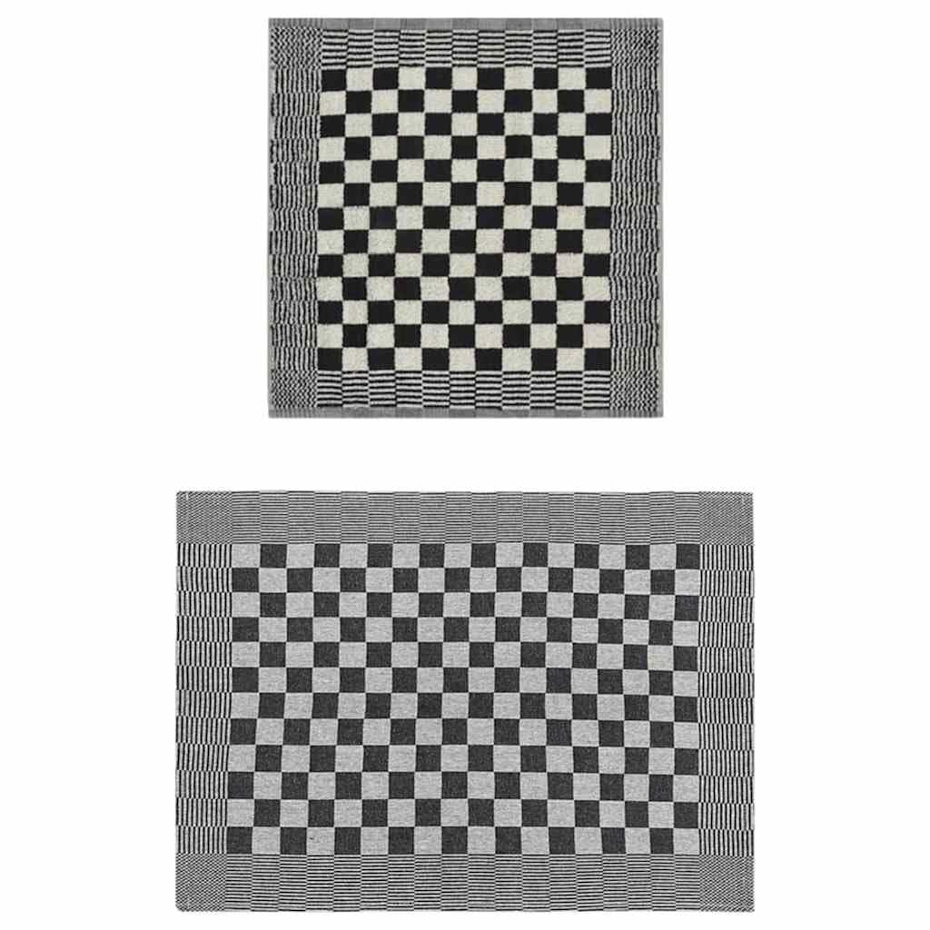Set Strofinacci 20 pz in Cotone Nero e Bianco
