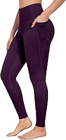 Leggings com bolsos para mulheres, controle de barriga, cintura alta, macia, atlética, corrida, ioga, academia