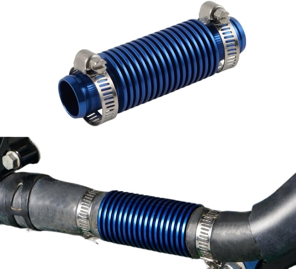 Radiator Inline Coolant Cooler for YFZ450 YFZ450R YFZ450SE Raptor 700R 2009-2024 ATV Temperature Gauge 6061 Aluminum Part(Blue 02)