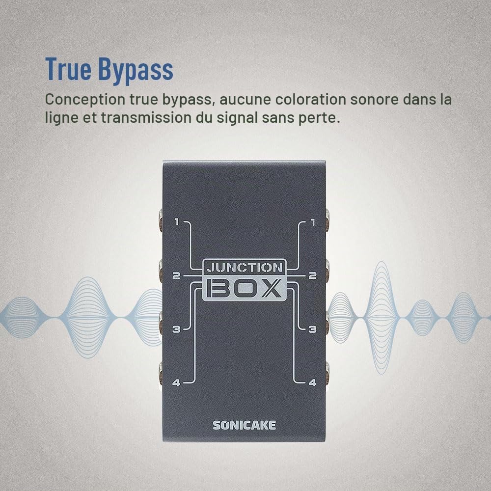 SONICAKE TRS stéréo 4 canaux Organisation LINE Pédale d'effets Guitar Bass Junction Box