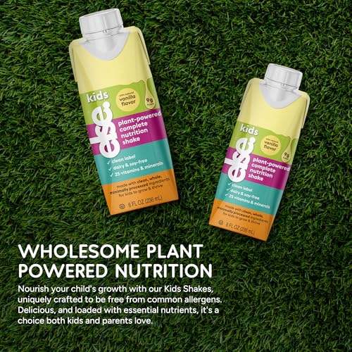 Image of Else Kids Nutrition Shake Vanilla, 2-12 Years, Dairy Free, 8 fl oz 16 Pack | Plant-based ready-to-drink shake with 25+ vitamins & minerals. Dairy & gluten free for everyday nutrition.