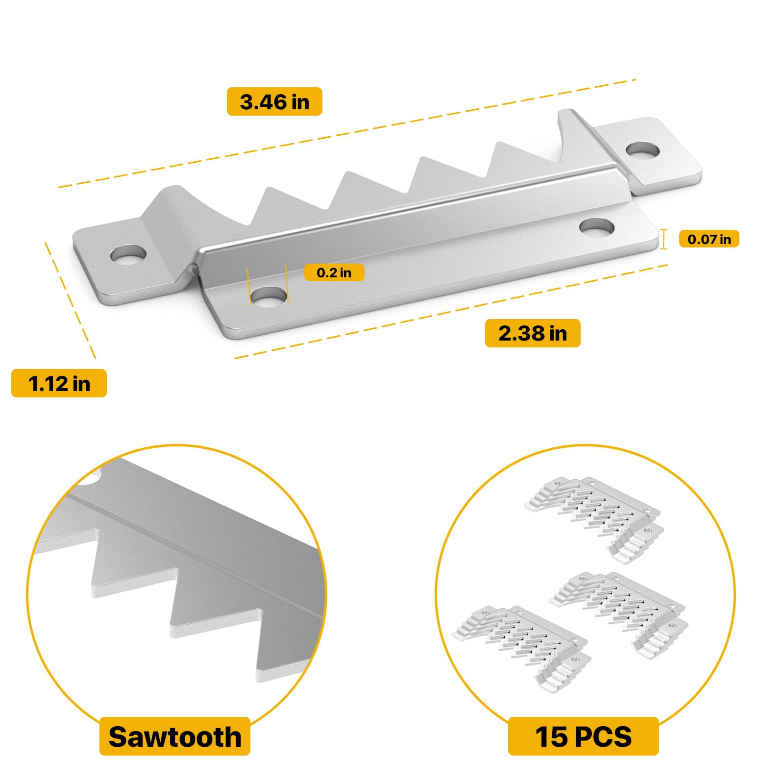 Juvale Paquete De 100 Ganchos De Dientes De Sierra A Granel Con Kit De