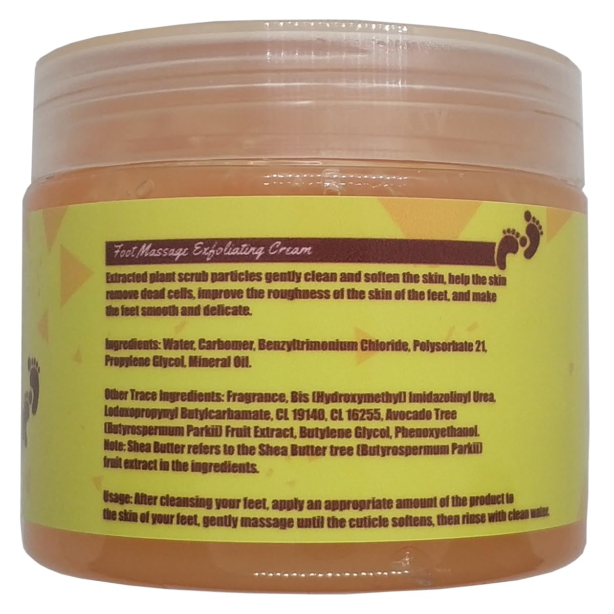 Cuidado de los pies Exfoliante de Masaje a base de hierbas Crema Limpiadora Delicada Pies Piel Aceite de Karité Extractos Naturales 180g / 6.35oz 9