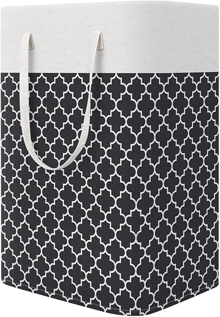 75L Large Capacity Laundry Basket Collapsible Laundry Storage Basket Waterproof Cotton Linen Laundry Hamper with Handles Dirty Clothes Laundry Organizer Bucket for Bedroom Bathroom 75L Large Capacity