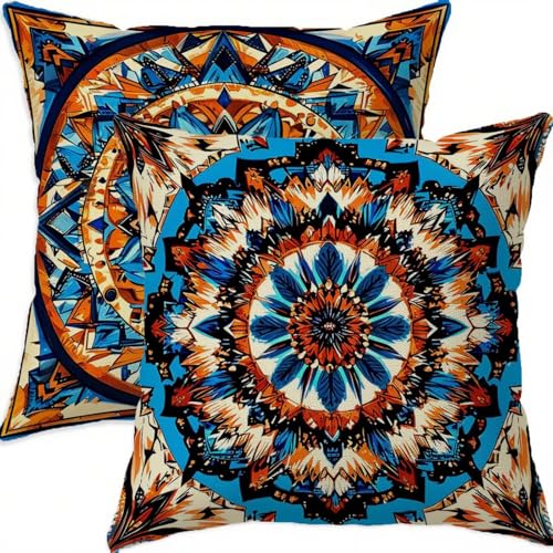 Housse coussin 65x65cm lot de 2 imperméable avec zip invisible - 2