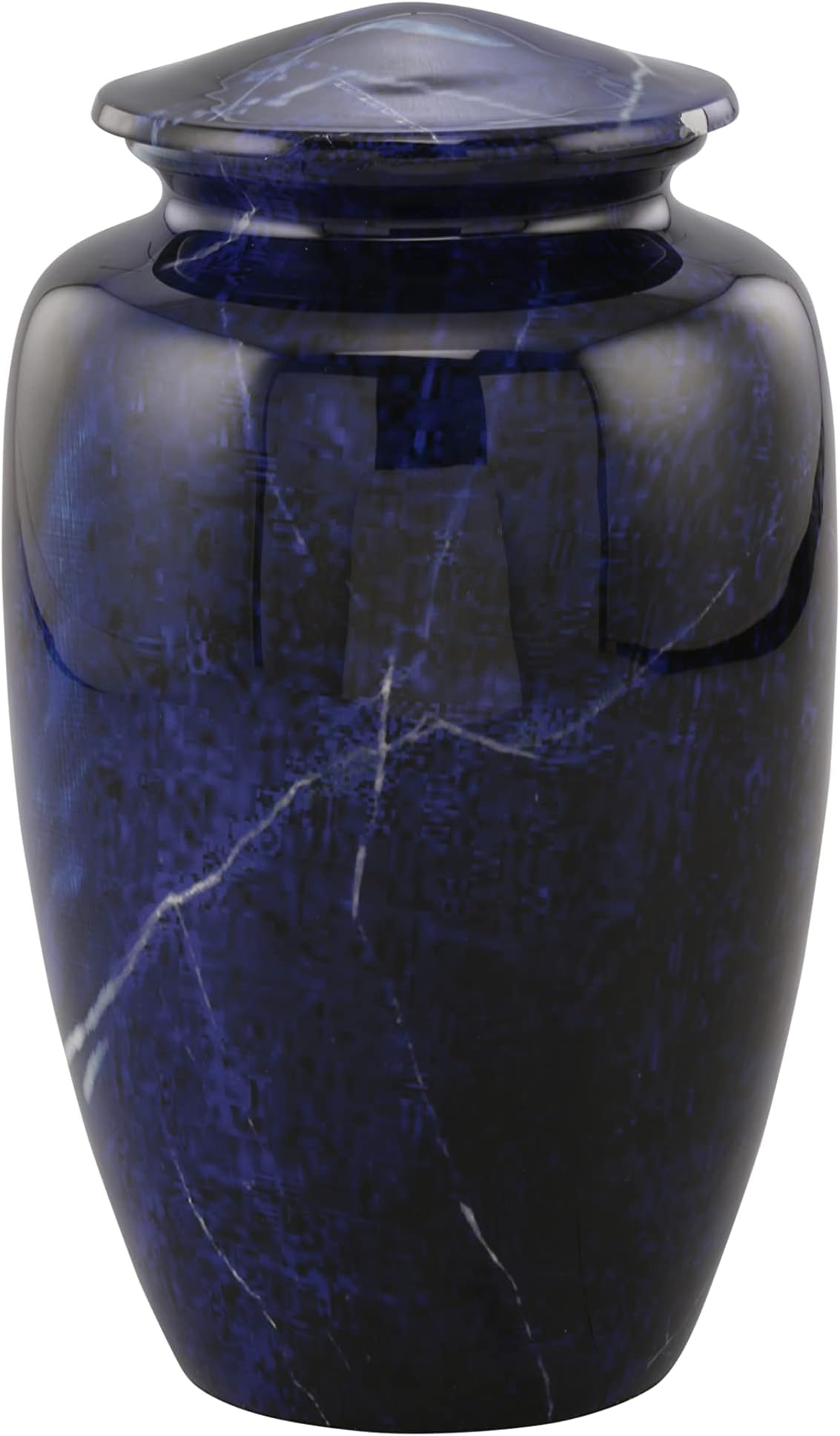 UNIARTSGalaxy Printed Urn for Adult Human Ashes - Large Handcrafted Funeral Memorial, Pearl Color (Aluminum 10.75 x 6.8)