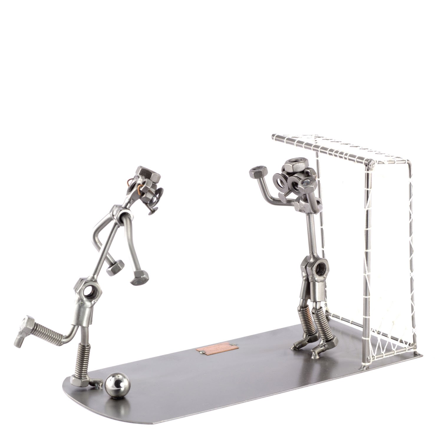 Steelman24 I Figurka ze śrub piłka nożna Elfmeter I Made in Germany I rękodzieło I pomysł na prezent I figurka stalowa I metalowa I metalowy ludzik