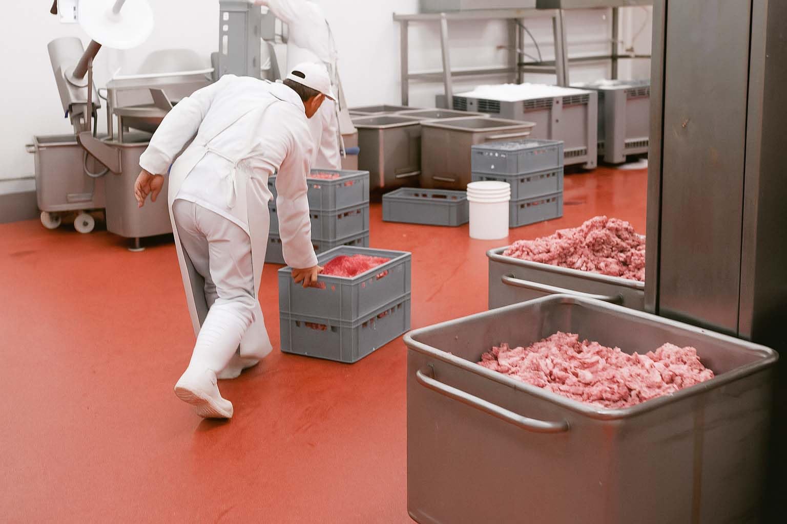 BURI Lot de 5 caisses à viande E2 - 60 x 40 x 20 cm - Qualité alimentaire - Robustes et empilables - Fabriquées en Allemagne - Bleues