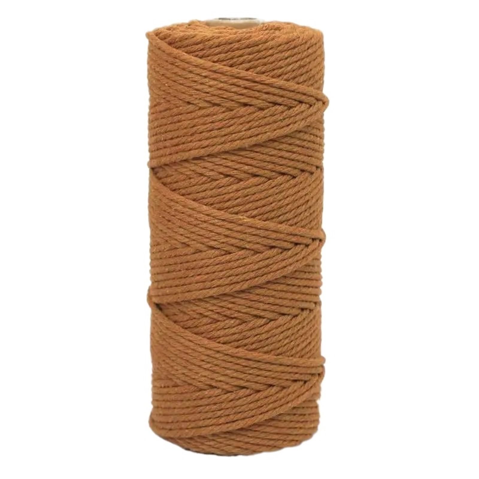 Cotton Macrame Cord 3.0mm-100m Colorful Natural Cotton Macrame Rope Cord for Wall Hanging Plant Hangers Crafts(Color12)