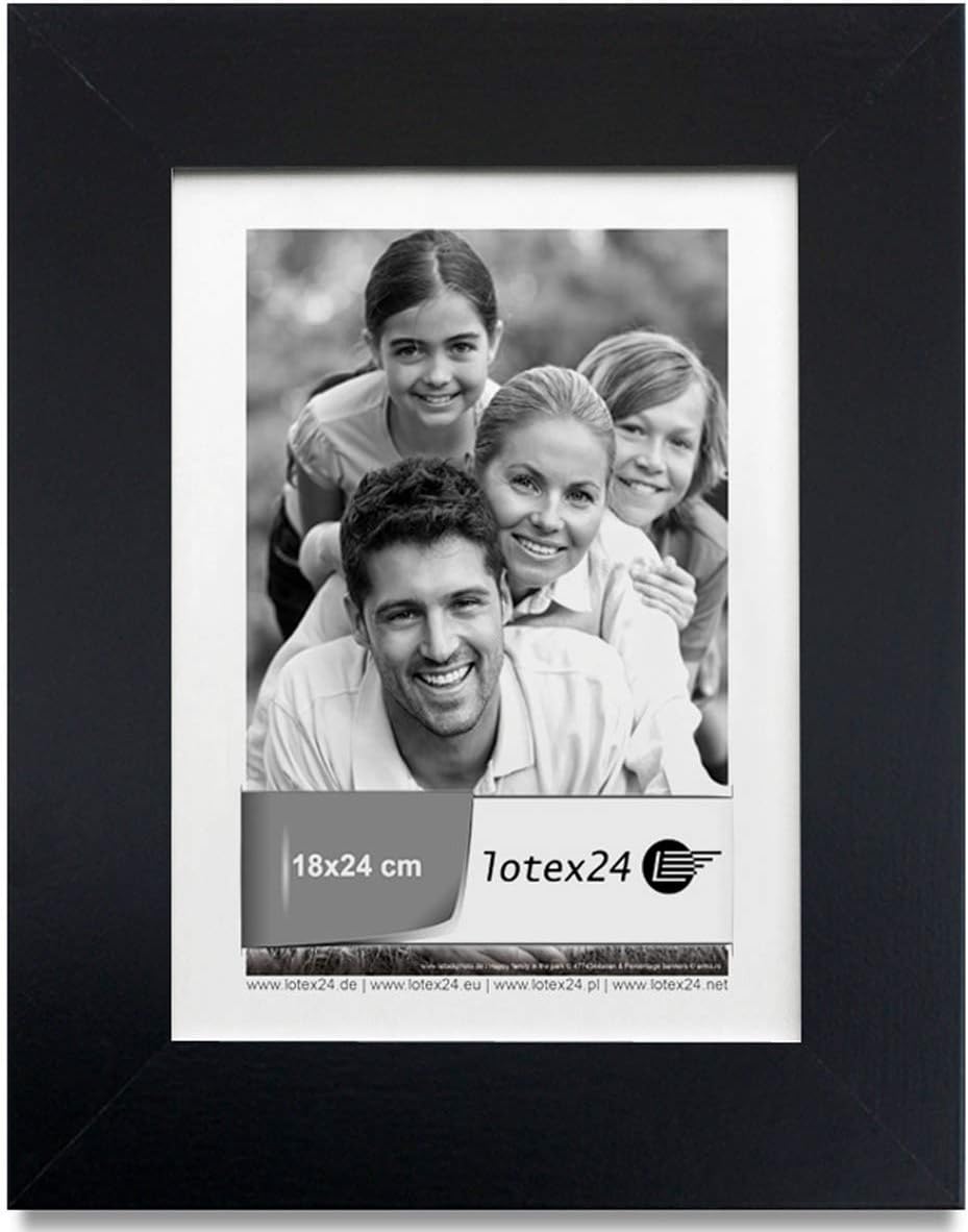 Picture frames black with glass 18 x 24 cm