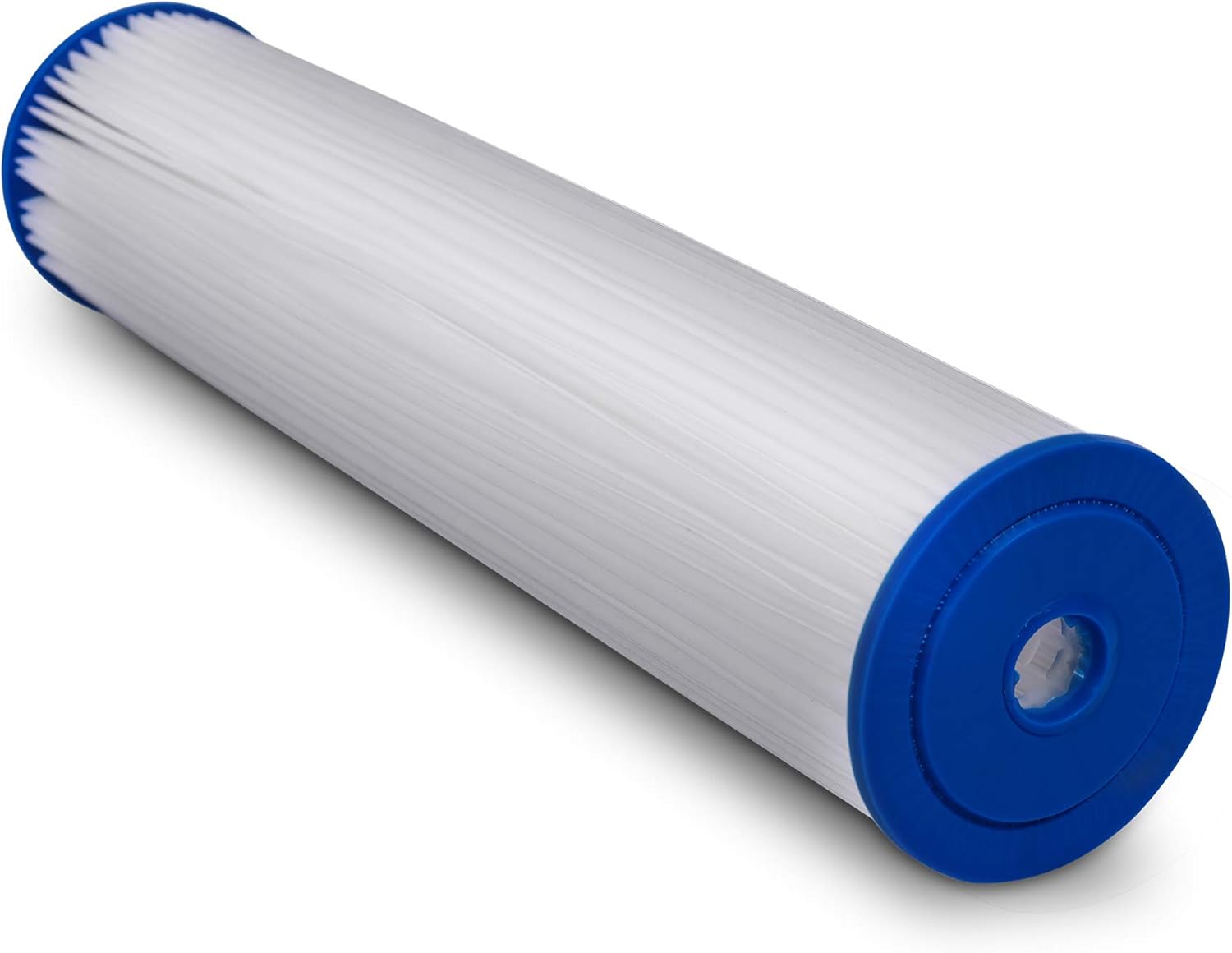 Big 20 x 4.5 inches Pleated Washable & Reusable Sediment Filter 5 Micron Amplified Surface Area, Removes Sand, Dirt, Silt, Rust, Extended Filter Life for 20" Big Housing