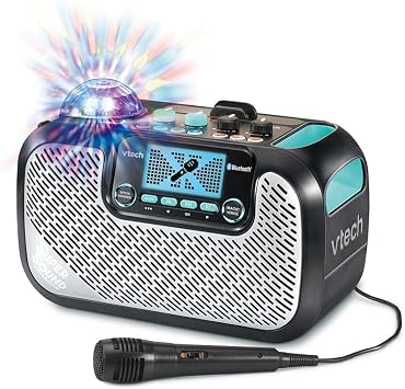 VTech SuperSound Karaoké Enfant – Enceinte Lumineuse avec Boule Disco & Bluetooth