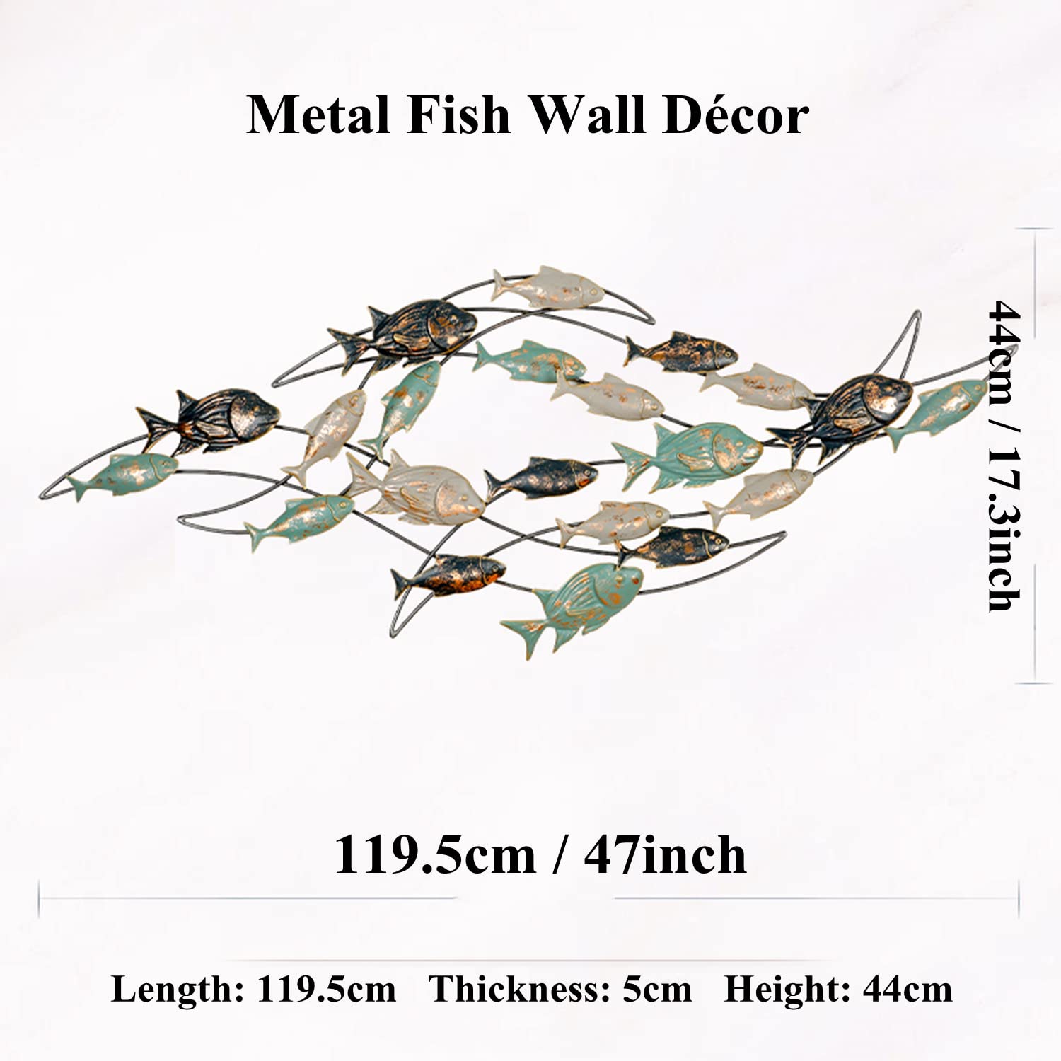 Dovecove Décoration murale banc de poissons et Commentaires