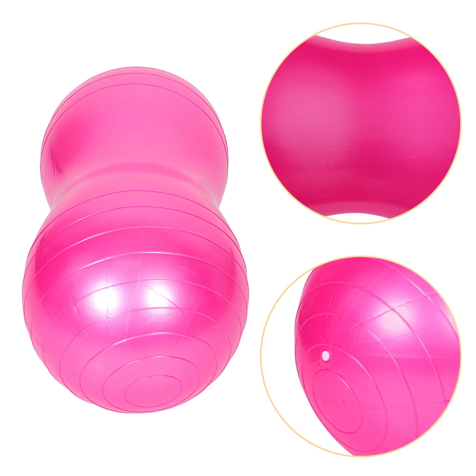 Pelota de Ejercicio Grande de PVC con Forma de Maní, Antiexplosión, con Bomba Incluida, para Pilates y Ejercicios de Embarazo con Soporte Mejorado y Función Masaje