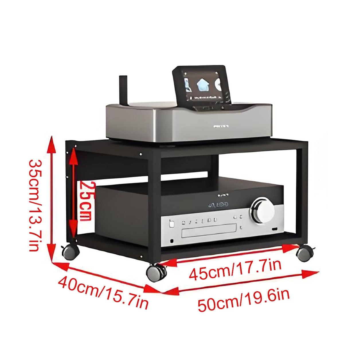 Mueble Equipo HiFi Estéreo Supports, Mueble HiFi Rodante Gabinete De Componentes De Audio Estante Esquinero, Estéreo Gabinete De Audio HiFi De 2/3/4/5 Capas, Para Dispositivos De Audio HiFi(H35cm/13.7