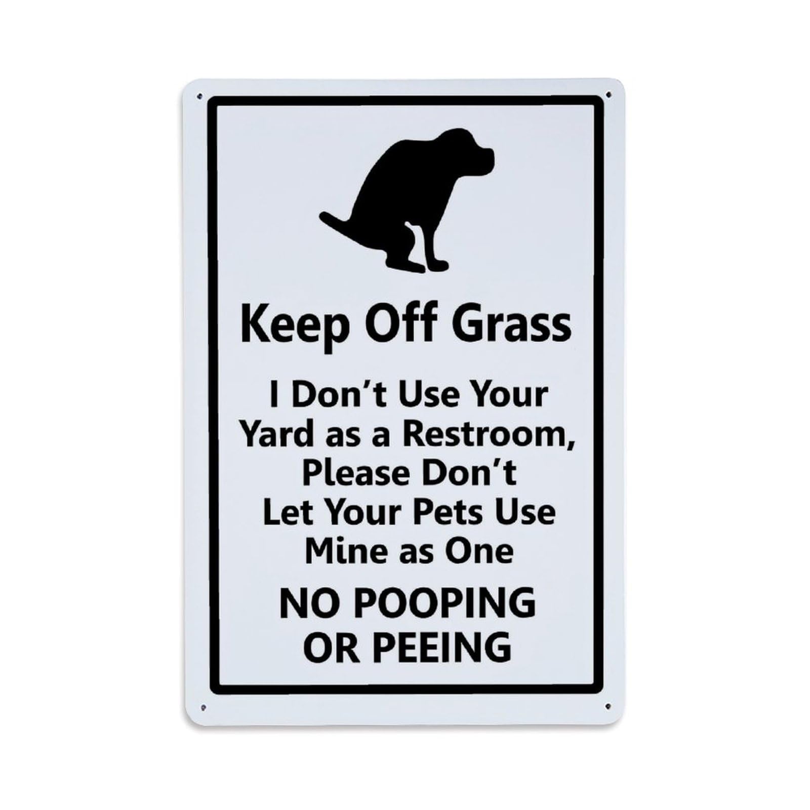 Jdfenggu Vintage Keep Off Grass Sign With Dog Silhouette Retro Metal Tin Sign, Decor Art Poster For Bar, Home, Man Cave, Kitchen, Laundry Room Gift 8X12inch