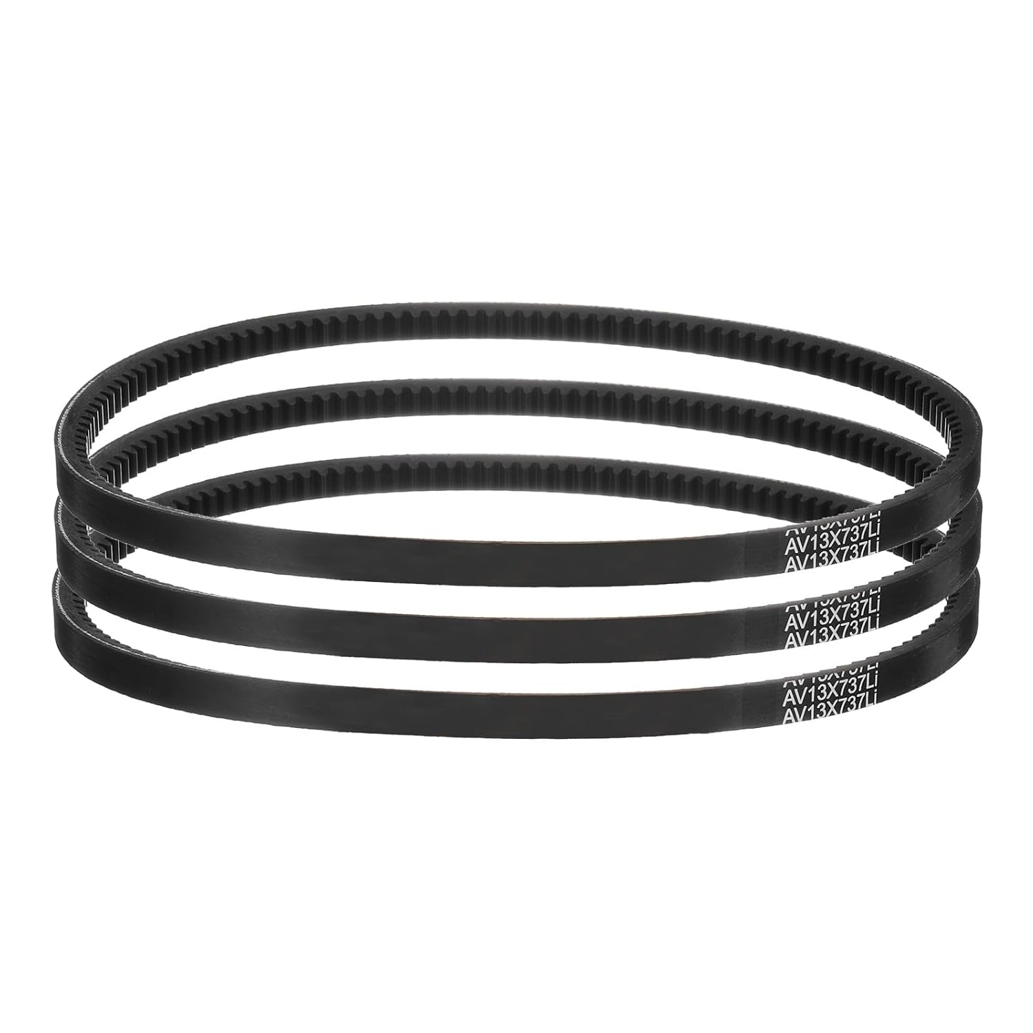 uxcell 3 Pcs AX27 EPDM V-Belt, Raw Edge Cogged Industrial Rubber V Belt 1/2" Width x 27" Inside Circumference