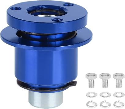 3 Hole Steering Wheel Quick Release Hub Adapter, Car Universal 360 Degree Steering Wheel Quick Release Disconnect Hub Fast Disassembly Blue