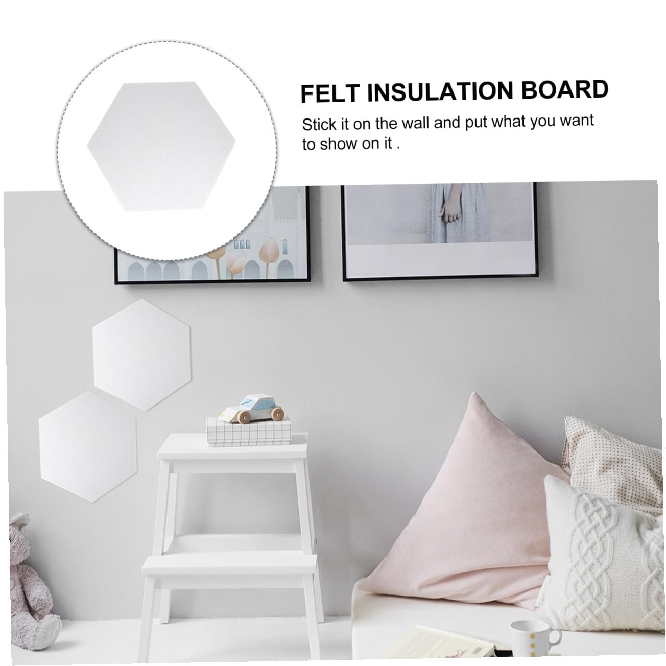 Toyvian Sechseckige Filz Displaytafel 10 Stück für Wanddekoration