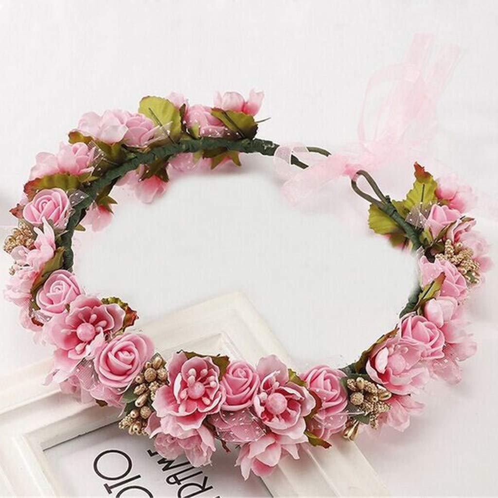 1920er Jahre Stirnband Rustikales Brautjungfern Stirnband Blumen Stirnbänder Hochzeit Haarschmuck Braut Blumenkrone Kopfschmuck Braut Blumenmädchen Girlande Stirnband，Orange