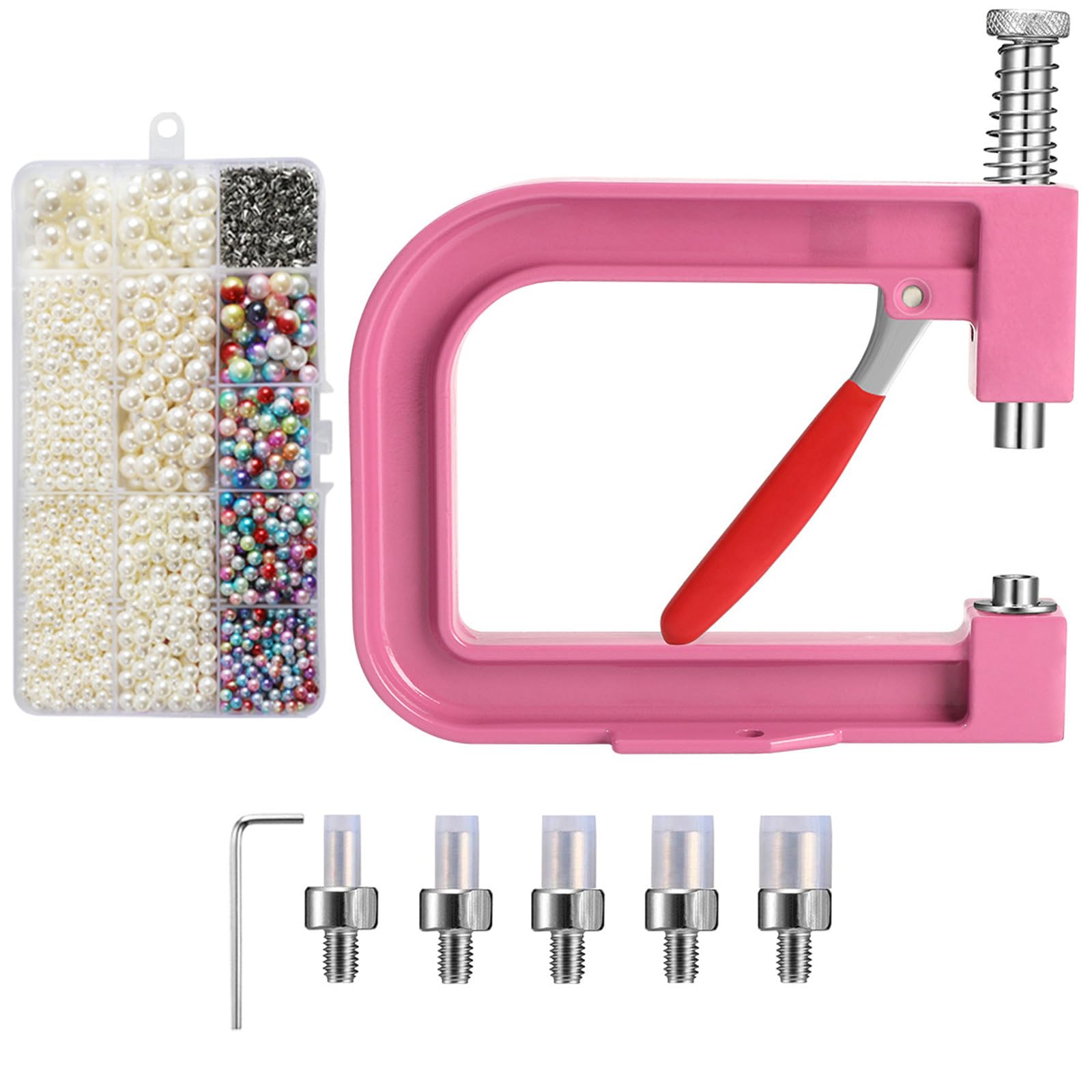 Woedpez Pearls Setting Machine Hat Beads Rivet Fixing Easy to Use for Shoes Clothes Bags Skirts Pearls Setting