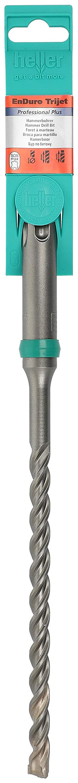 Heller Tools 2125 EnDuro Trijet SDS-max wiertło udarowe, potrójne ostrze, srebrne, 16 x 400/540 mm