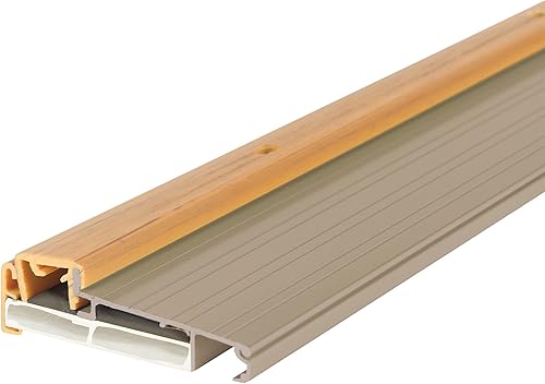 M-D Building Products 49008 4-916 pulgadas x 1-38 pulgadas x 36 pulgadas. Umbral de rotura térmica de aluminio ajustable de níquel satinado