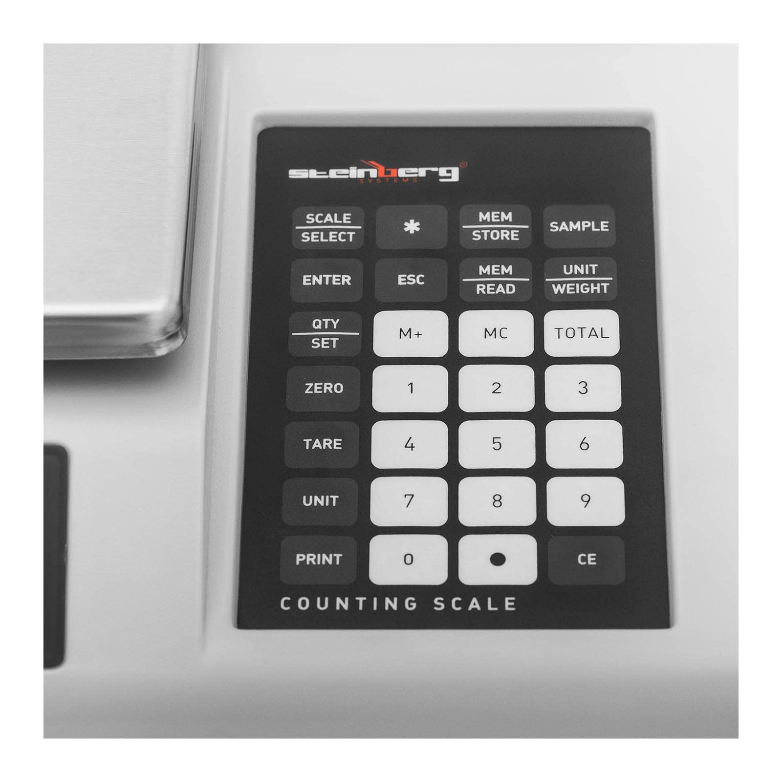 Steinberg Systems Zählwaage 50 kg / 1 g 34,5 x 26 cm 3 LED mit Referenzwaage 25 kg / 0,05 g 11,4 x 11,4 cm Inventurwaage Inventur-Waage Stückzählwaage
