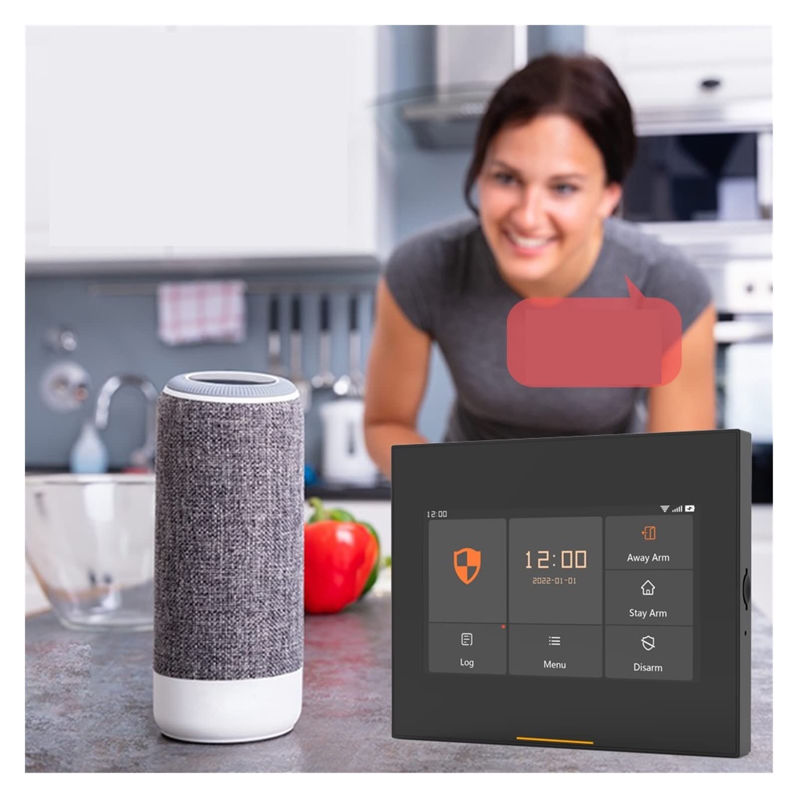 WiFi HD Smart Sistema de Alarma de Seguridad for el hogar Kit inalámbrico IR Control Remoto del Detector de la Puerta del Sensor de la Puerta de Alarma de la Alarma(Set C)