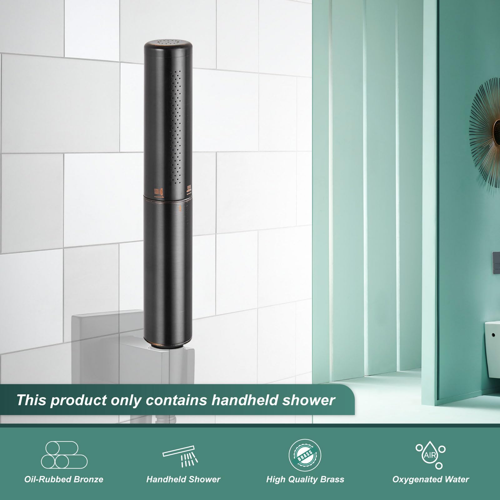 Heavy Rain Cabezal De Ducha Multifunción Bright Showers - Bronce Frotado Con Aceite, 4 Patrones De Agua, Incluye Filtro Ducha Lluvia Tropical 2 Cabezales