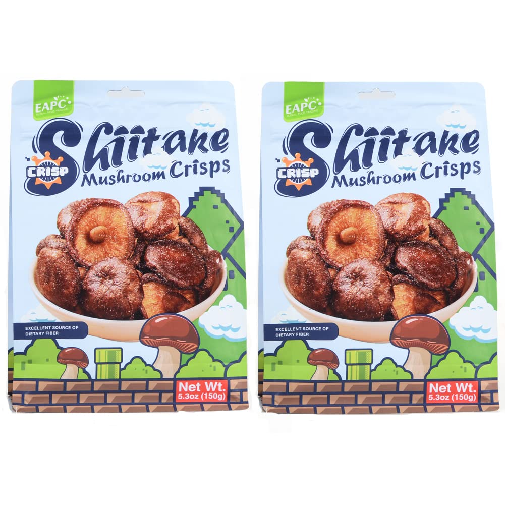 EAPC Shiitake Mushroom Crisps, Plant Based Made of Fresh Shiitake Mushroom, Healthy