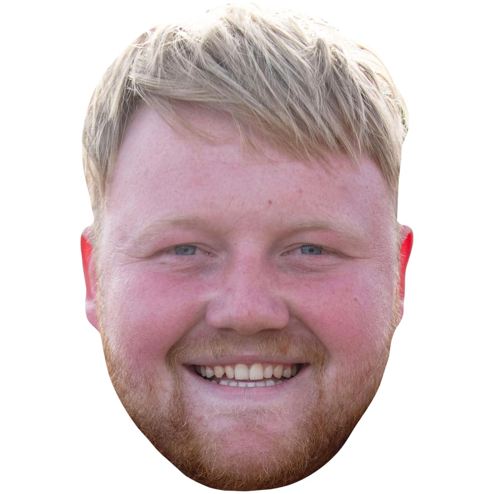 Celebrity Cutouts Lifelike Kaleb Cooper (Smile) Celebrity Mask, Flat Card Face, Fancy Dress Mask