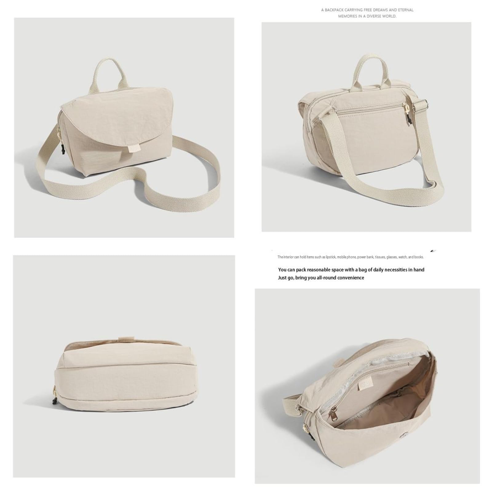 Borsa A Spalla Tracolla da Donna Elegante E Versatile Quadrata Piccola, Casual Semplice-Rosa