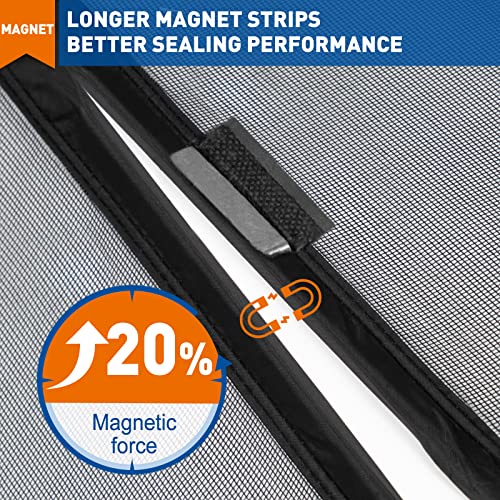 image for MAGZO Magnetic Screen Door Fit Door Size 36 x 98 Inch, Actual Screen S
