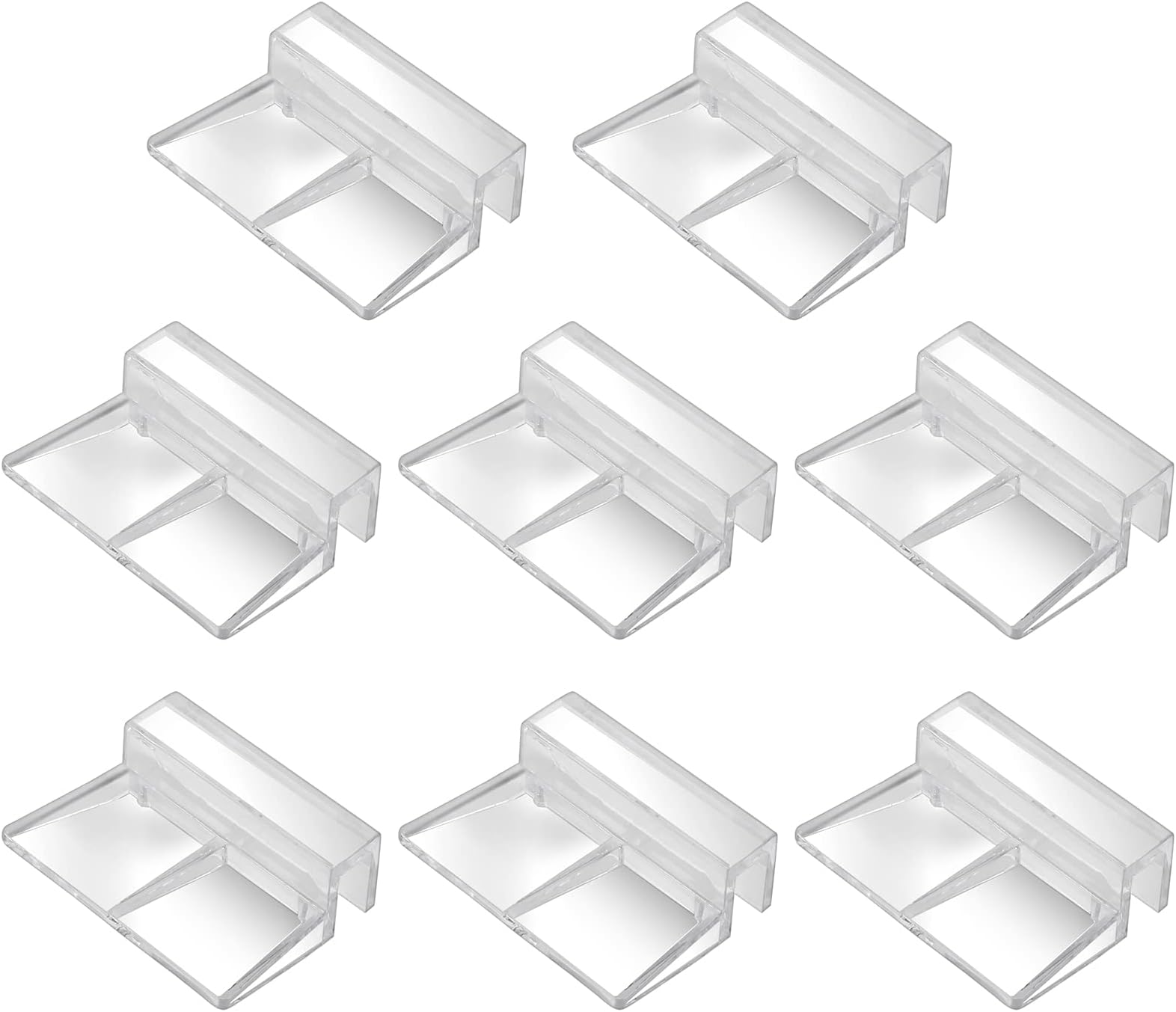 Weilan 18 Pieces Rimless Aquarium Lid Clips 6mm Thick Acrylic Rimless Glass Canopy