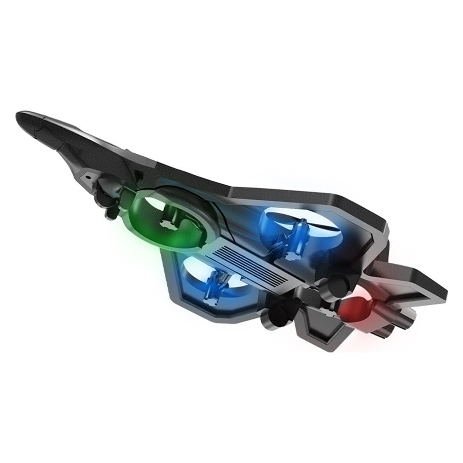 Milageto Avión Teledirigido de Fija Planeador RC de Espuma con Función Luces Nocturnas Control Fácil y Resistente Adecuado para Principiantes, Azul