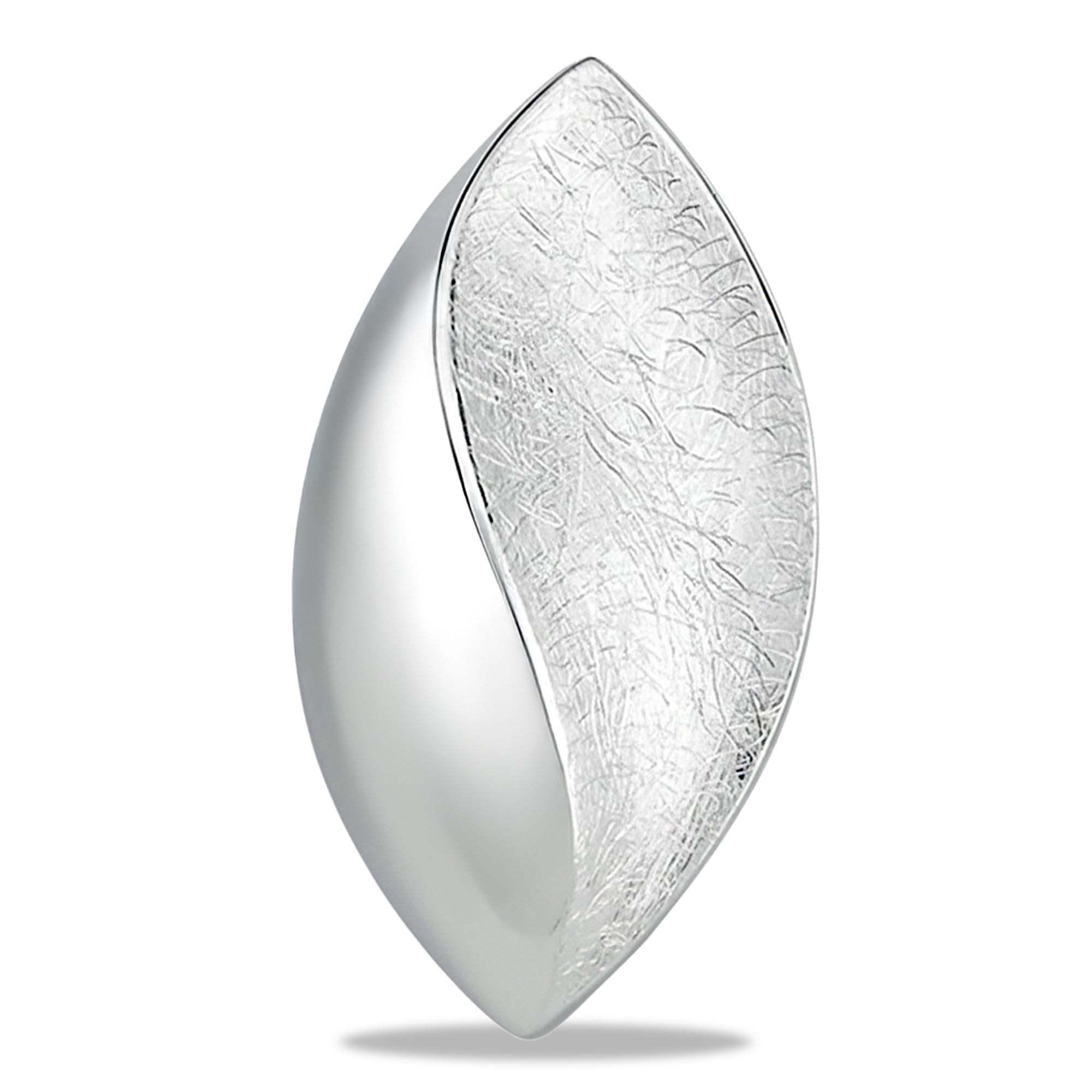 Vinani Ohrstecker Design Blue Klein Gebürstet Sterling Silber 925