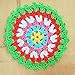 BIBITIME 10 PCS Handmade Knitted Doilies Multicolored Cup Mats Mug Bowl Dishes Bottom Seat Round Placemats (3.9 inches - 4.3 inches, Random Color)