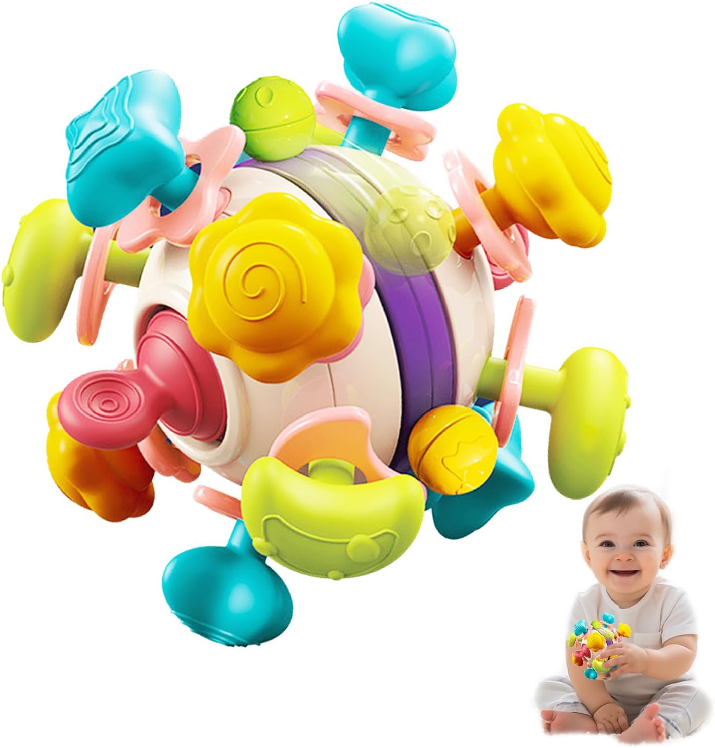 LYBLKJ Baby Sensory Ball, Teething Toys for Babies 612