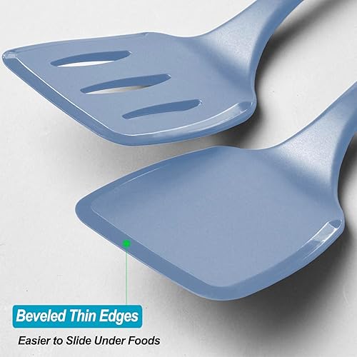 Miniatura 5 de Juego de espátulas de silicona resistentes al calor de 600F, espátulas de cocina de 13.6 pulgadas para utensilios de cocina antiadherentes,