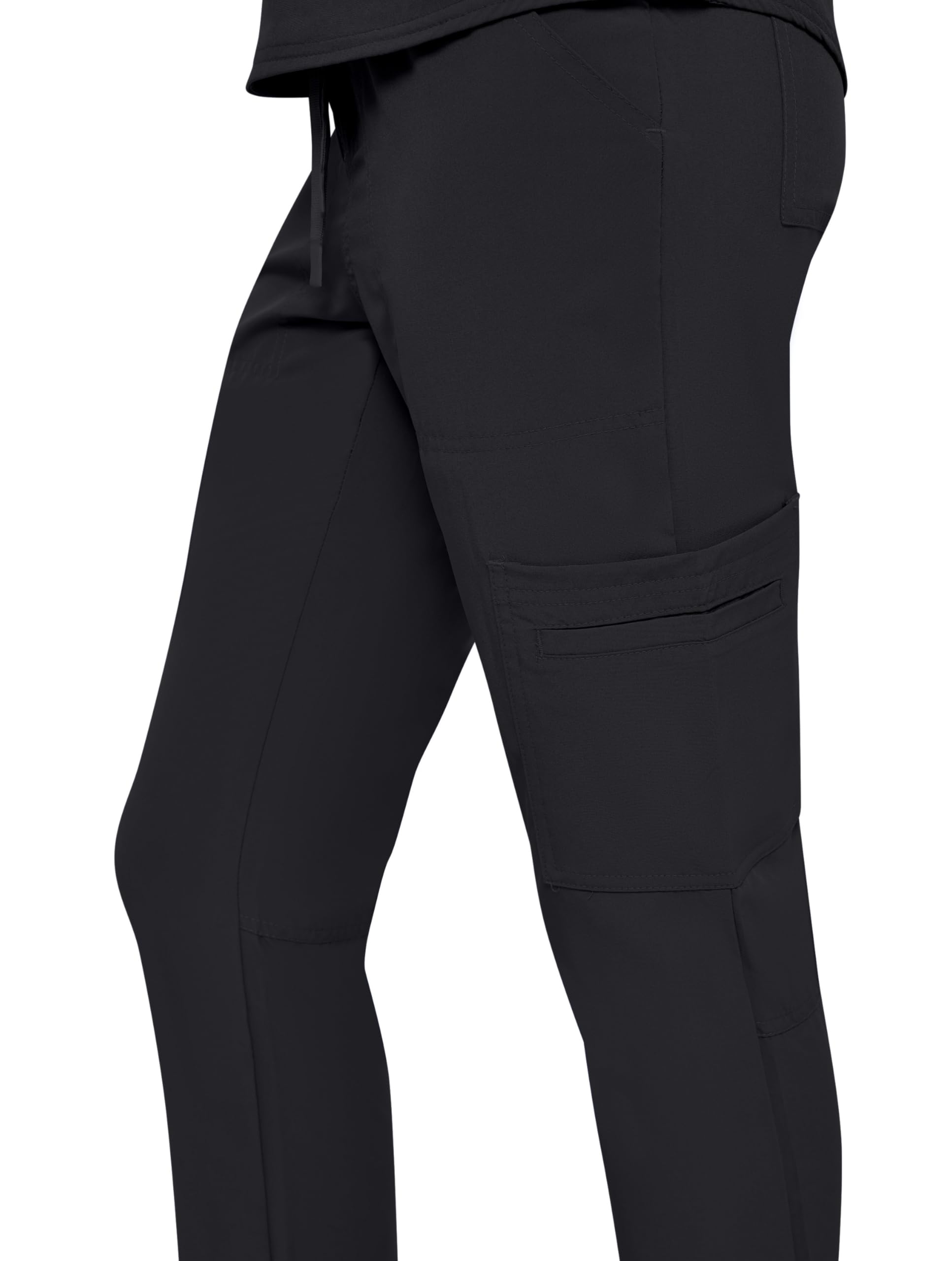 Natural Uniforms Conjunto de ropa quirúrgica para mujer con 11 bolsillos (negro, talla XS)