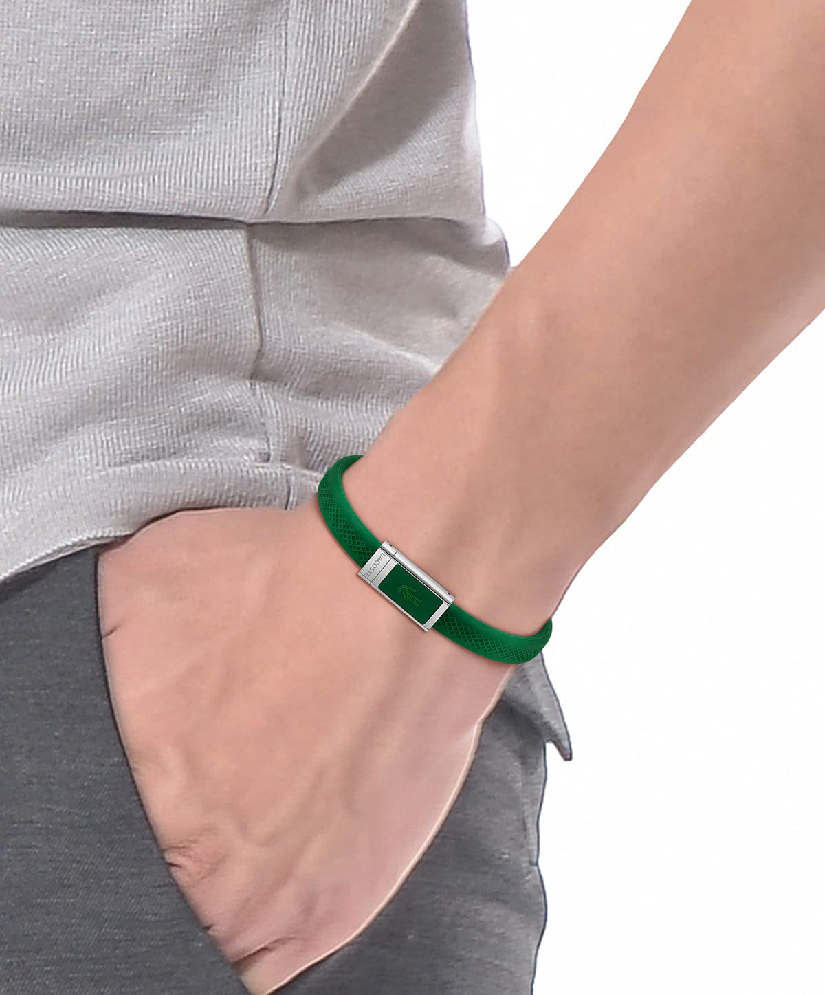 Lacoste Męska bransoletka silikonowa LACOSTE.12.12 kolekcja - 2040116, Jeden rozmiar, Silikon, Bez kamieni szlachetnych