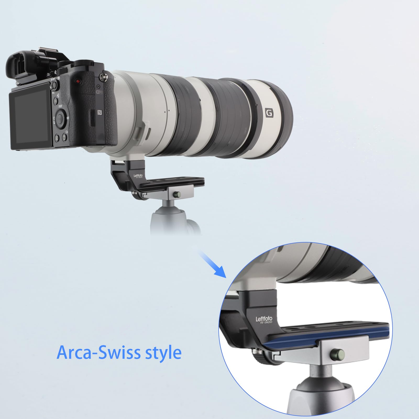 Leftfoto Base ad anello di ricambio per treppiede per Sony FE 200-600 mm f/5.6-6.3 G OSS - Arca Swiss Style.