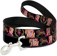 Vista 1 de Correa para perro Anna Poses Anna Monogram Heart Cameo Pinks Amarillo 4 pies de largo 0.5 pulgadas de ancho