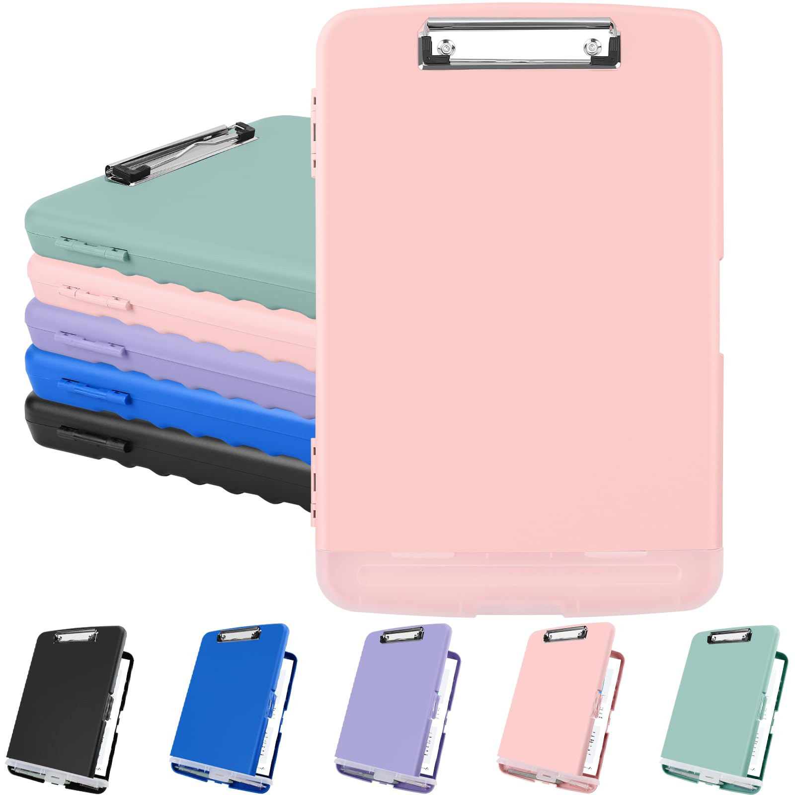 Meiikun Clipboard with Storage, Plastic Clipboards 8.5x11 with Pen Holder, High Capacity Nursing Clipboard Folder, Side Opening Storage Clip Board for