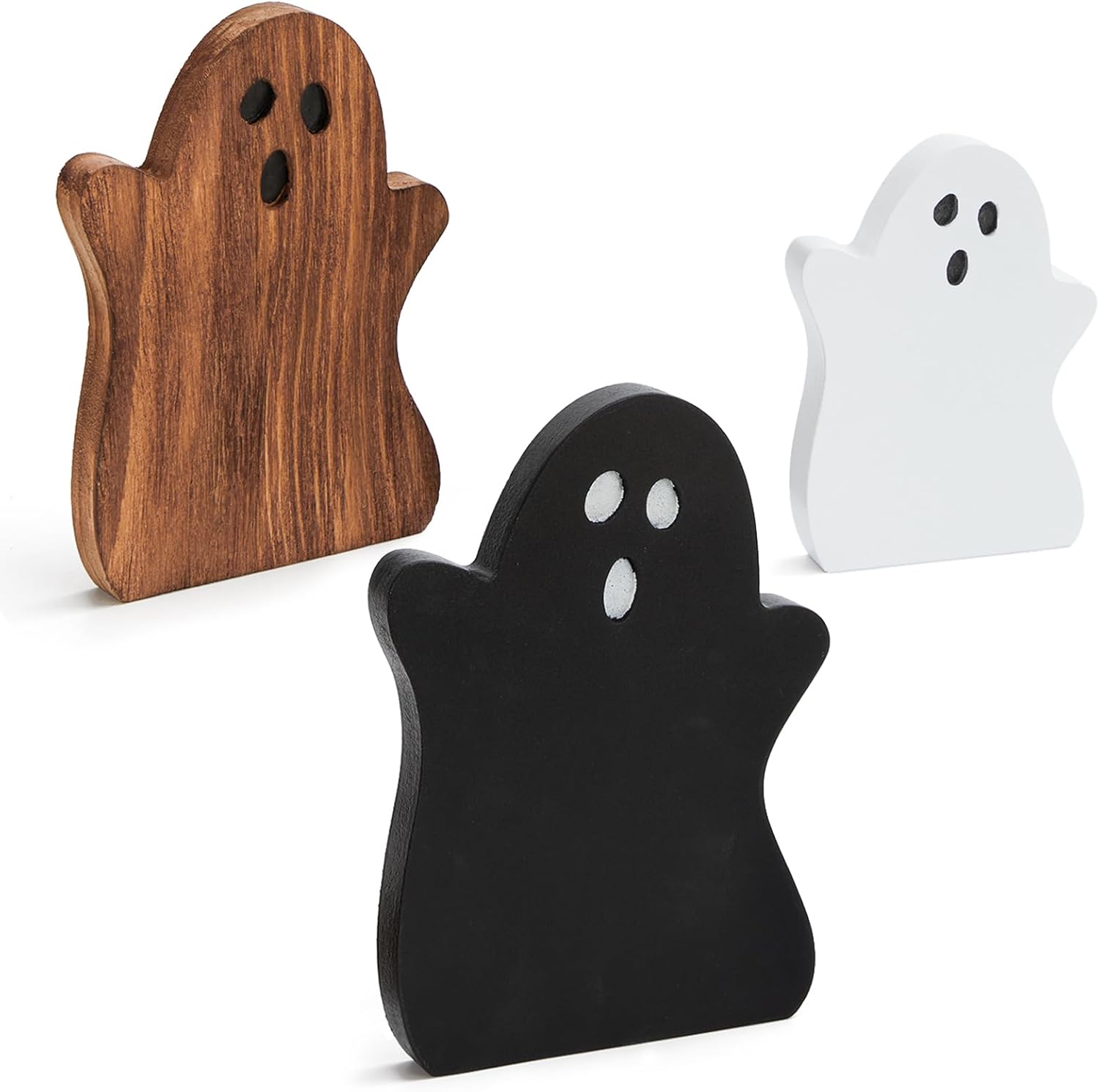 DN DECONATION Halloween Ghost Decorations for Table Mantle Desk Decor, 3PCS