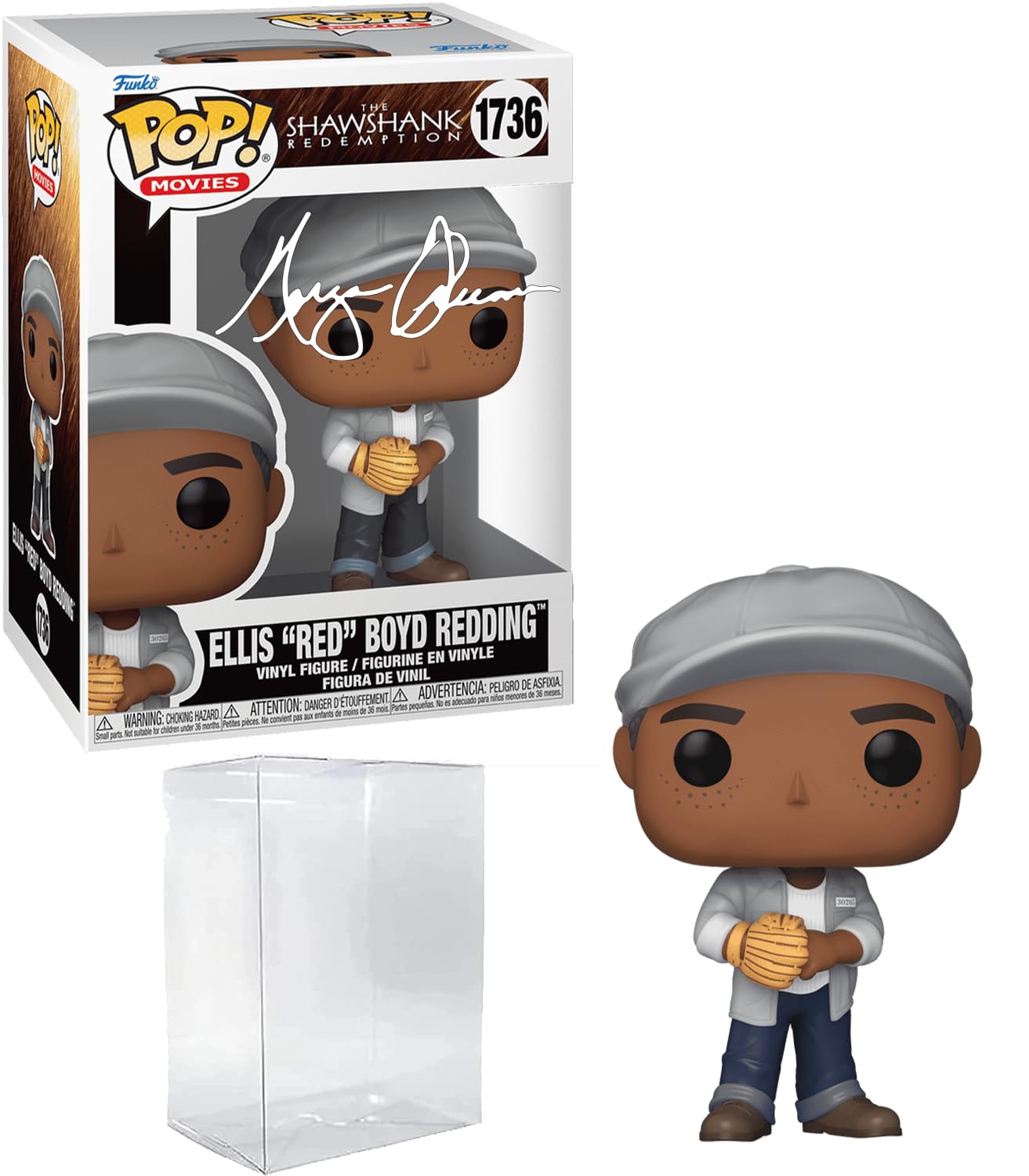 Morgan Freeman Ellis Red Boyd Redding #1736 Facsimile Signed